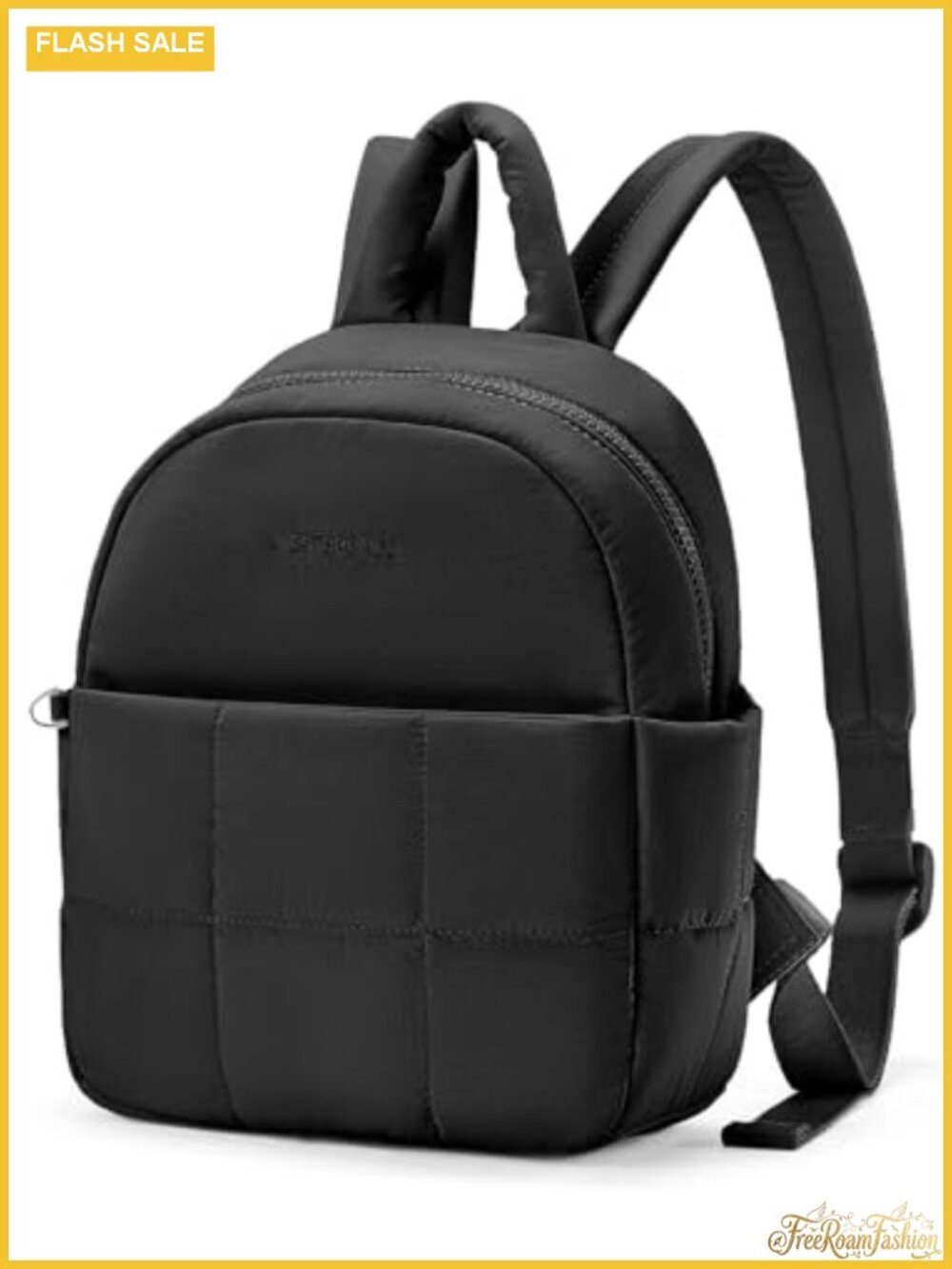 Mini Puffer Backpack for Women, Lightweight Nylon Travel Daypack with iPad